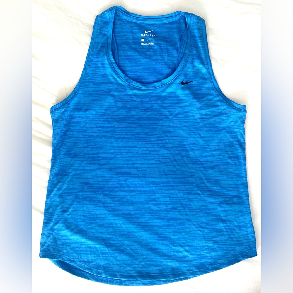 Nike Dri-Fit Blue Racer Back Tank Size M Standard Fit